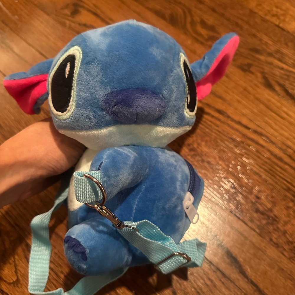 Disney Blue Stitch Plush Crossbody Bag new wo tag - Picture 3 of 9